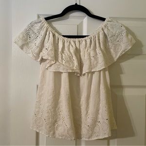 NWT Lucky Brand Off the Shoulder White Top